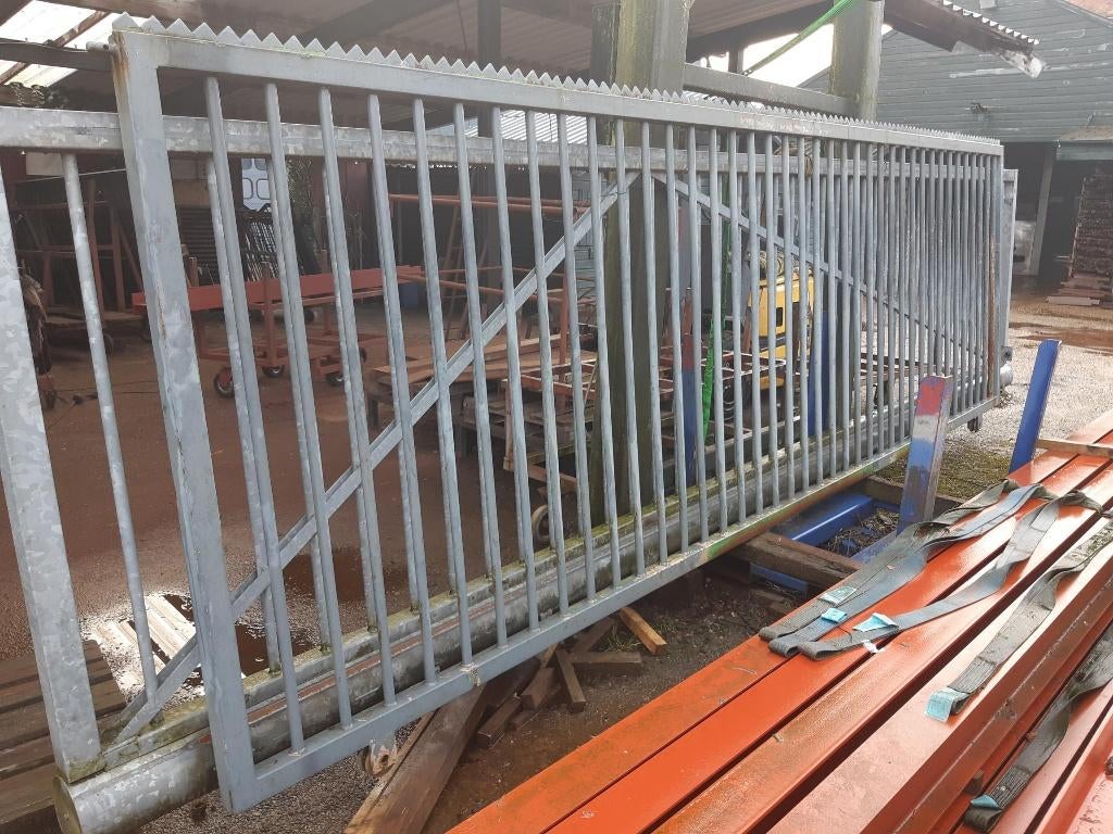 Schuifpoort, doorgang 3m, 1.65m hoog, Tuin en Terras, Ophalen, Met poort, Gebruikt, Spijlenhekwerk