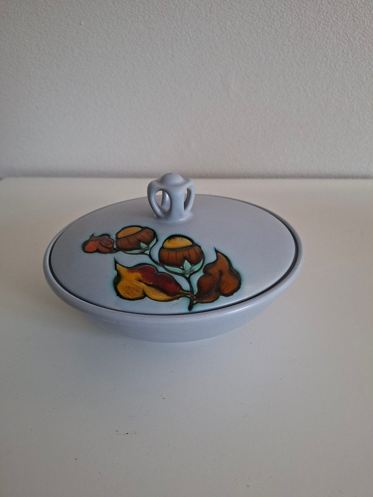 Flora Plateel Gouda schaal met deksel - Vintage, Ophalen of Verzenden