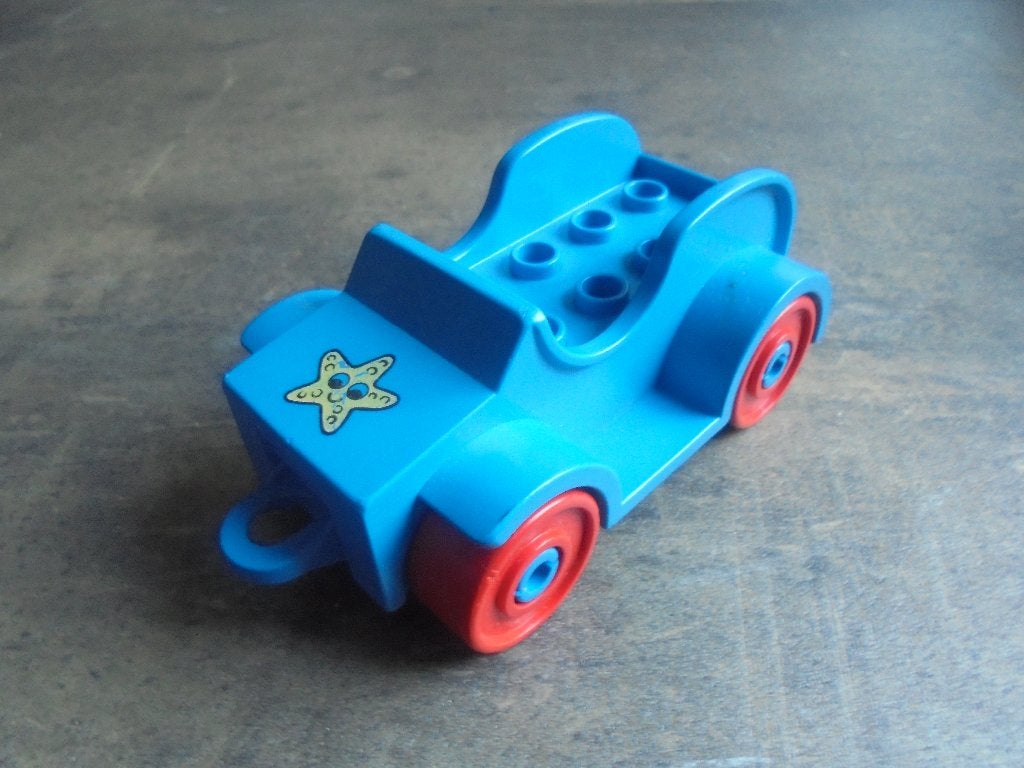 Lego Duplo Car Base 2x6 with Body Racer Car (zie foto's) 3, Ophalen of Verzenden, Gebruikt, Losse stenen, Duplo