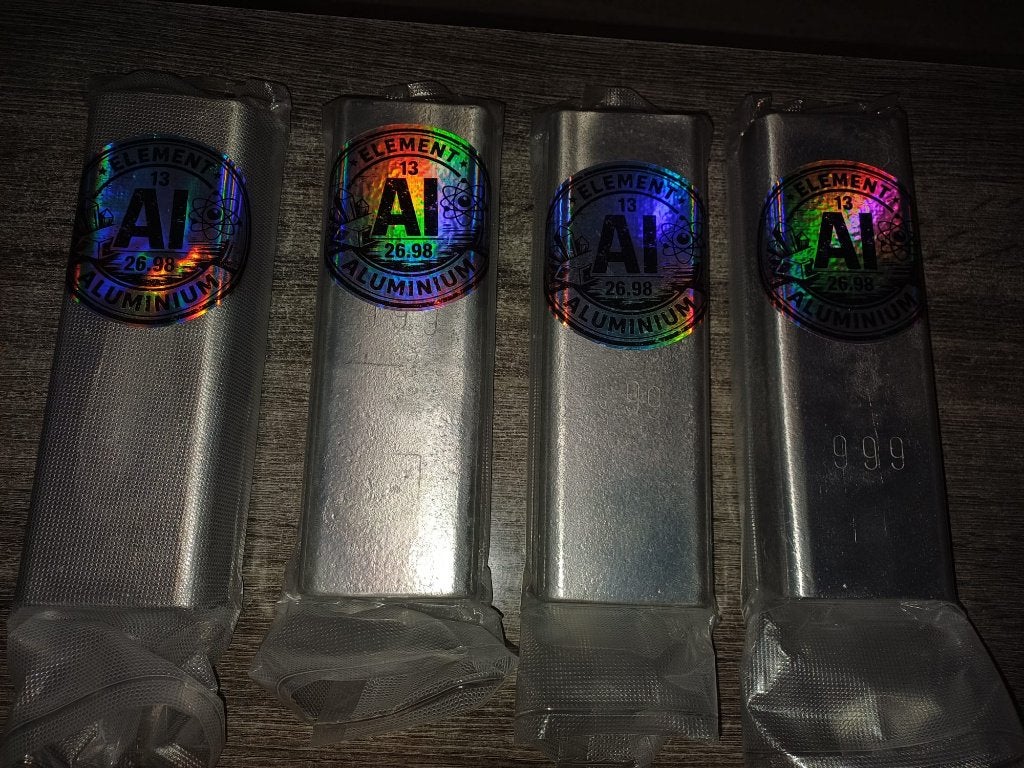 aluminium baar, Ophalen of Verzenden, Zilver