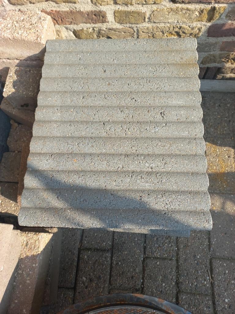 Pallisander paaltjes beton 50 lang 40 hoog grijs, Tuin en Terras, Tegels en Klinkers, Ophalen, Beton, Overige typen