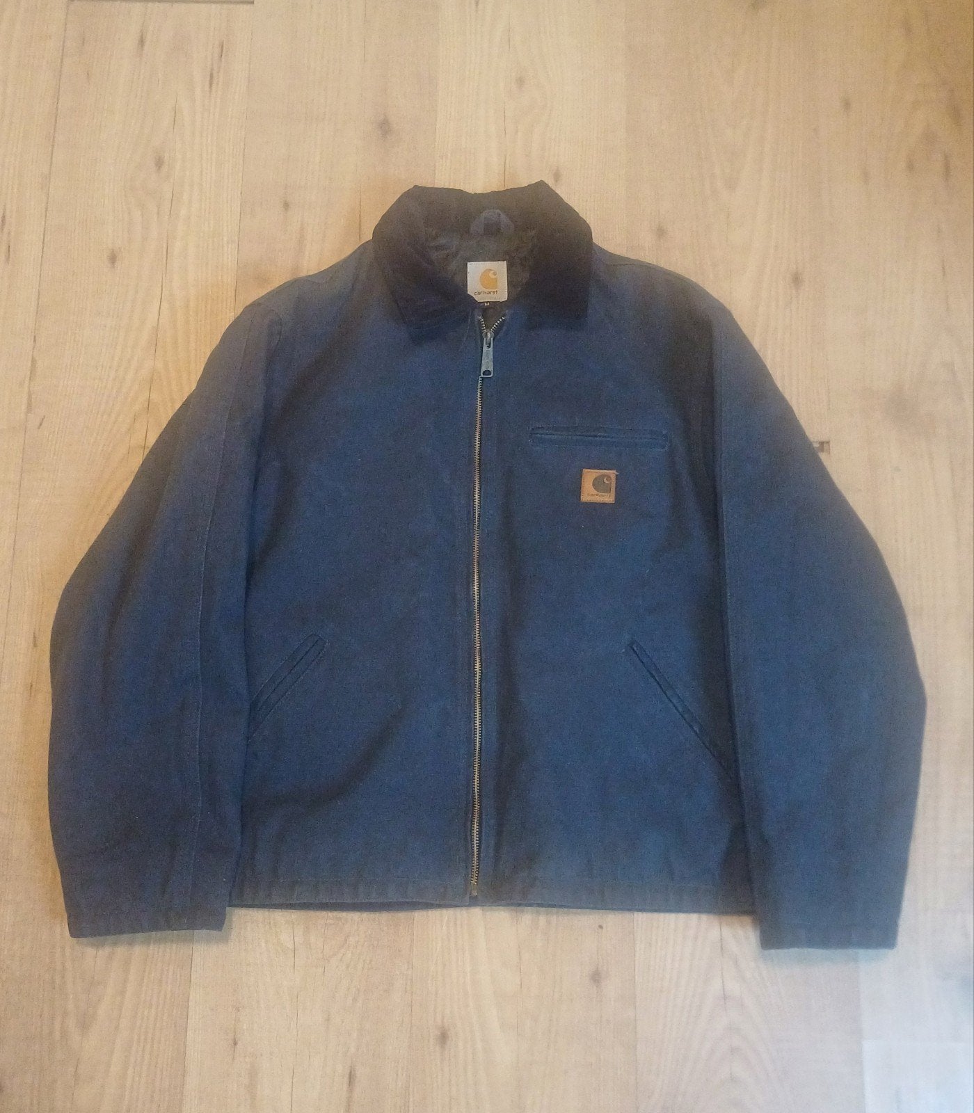 Vintage Carhartt Detroit Jacket - Blauw - Maat M, Carhartt, Ophalen of Verzenden, Zo goed als nieuw, Maat 48/50 (M)