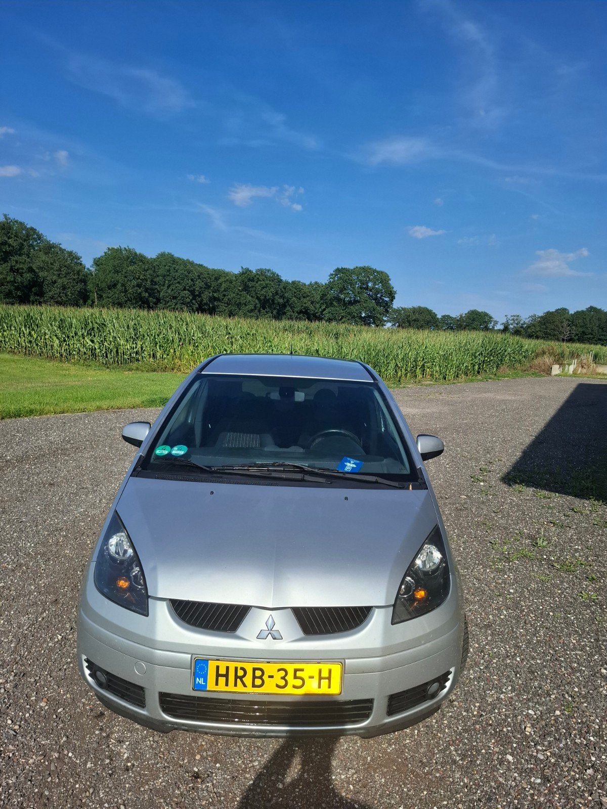 Mitsubishi Colt 1.3 CZ5 2007 Grijs Airco, Auto's, Voorwielaandrijving, Colt, Handgeschakeld, Particulier