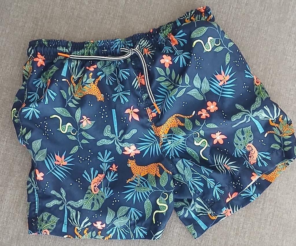 Hema zwemshort met jungleprint - Maat 146/152, Kleding | Heren, Badmode en Zwemkleding, Hema, Blauw, Overige maten, Ophalen of Verzenden