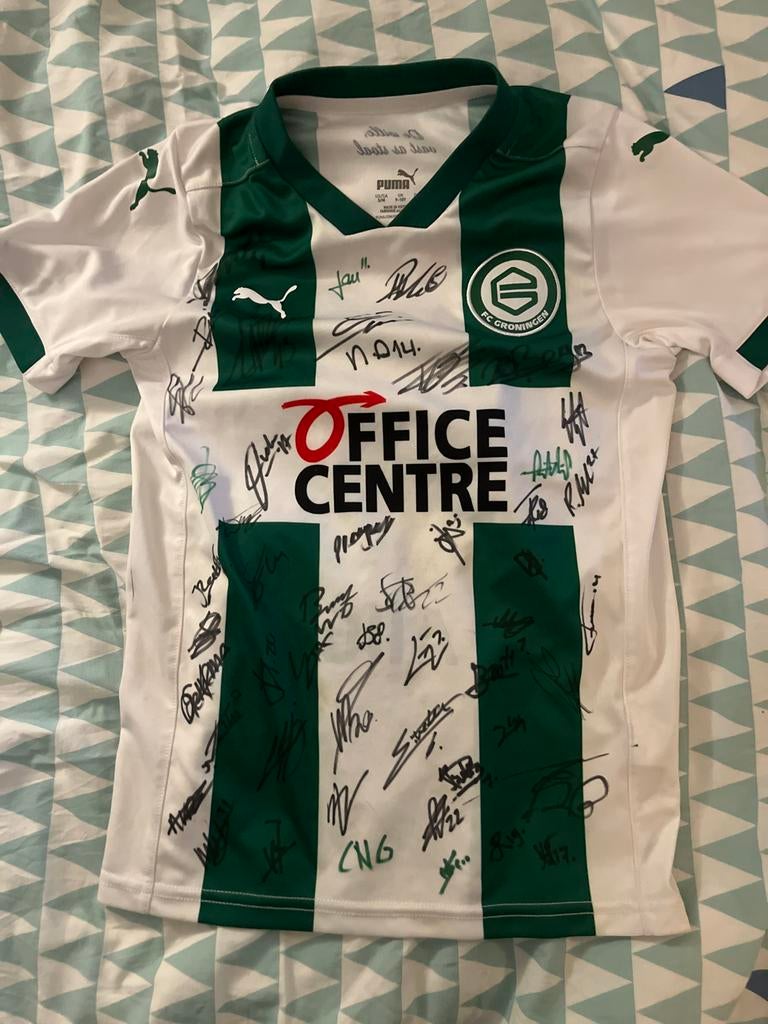 Gesigneerd FC Groningen shirt - Heren/Vrouwen elftal, Maat M, Ophalen of Verzenden, Gebruikt, Shirt