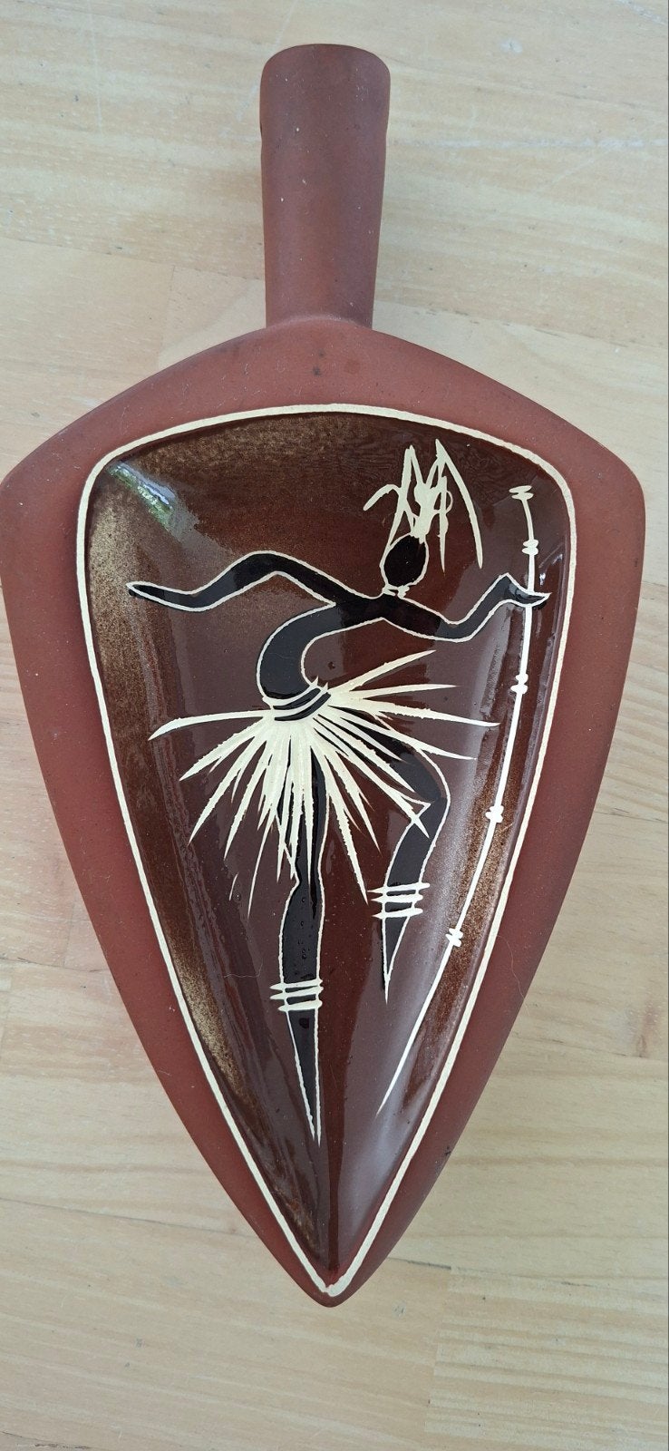 Terracotta Schaaltje en beker met Afrikaanse afbeelding, Ophalen of Verzenden