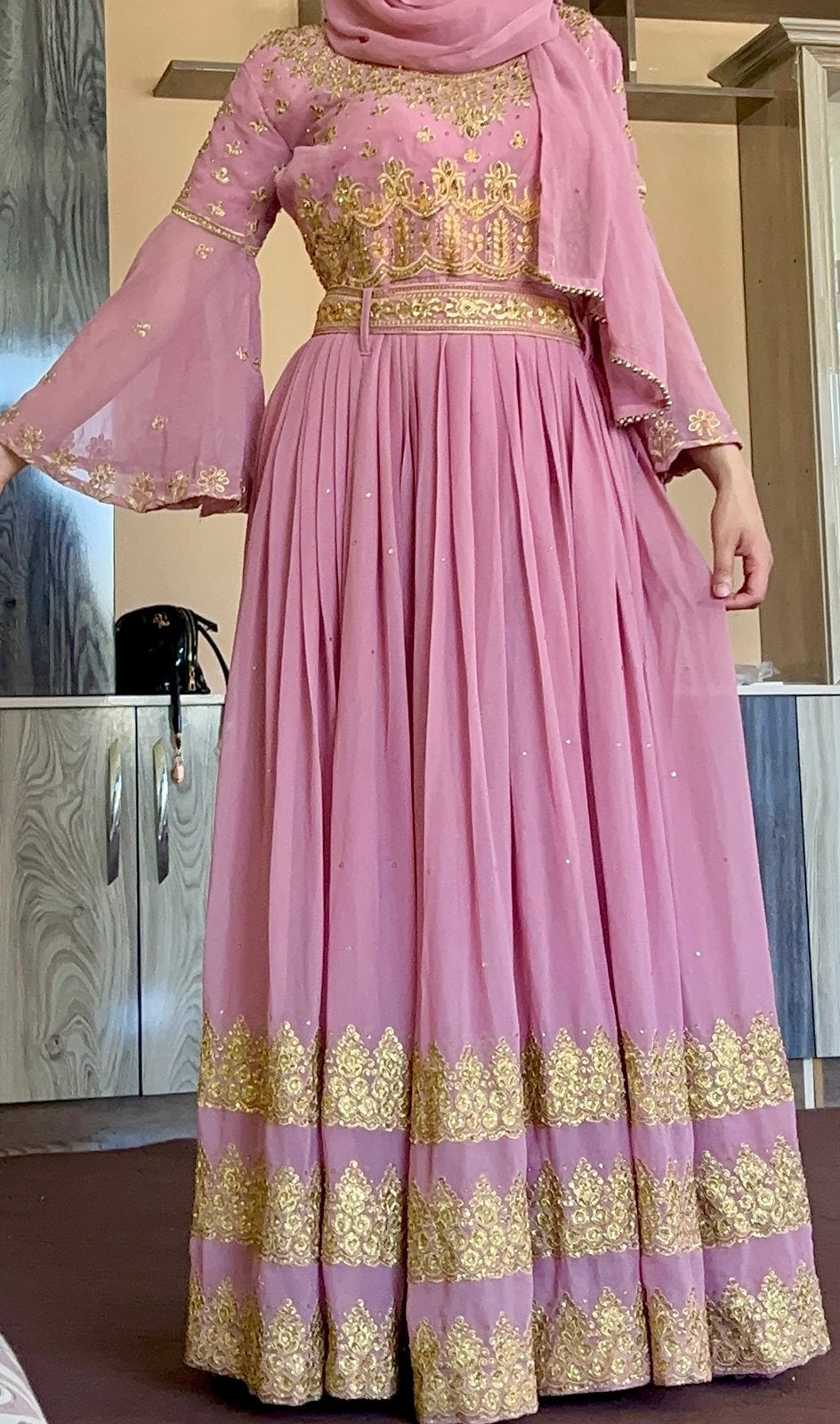 Anarkali / indiaase jurk / afghaanse jurk roze, Ophalen of Verzenden, Zo goed als nieuw, Overige typen