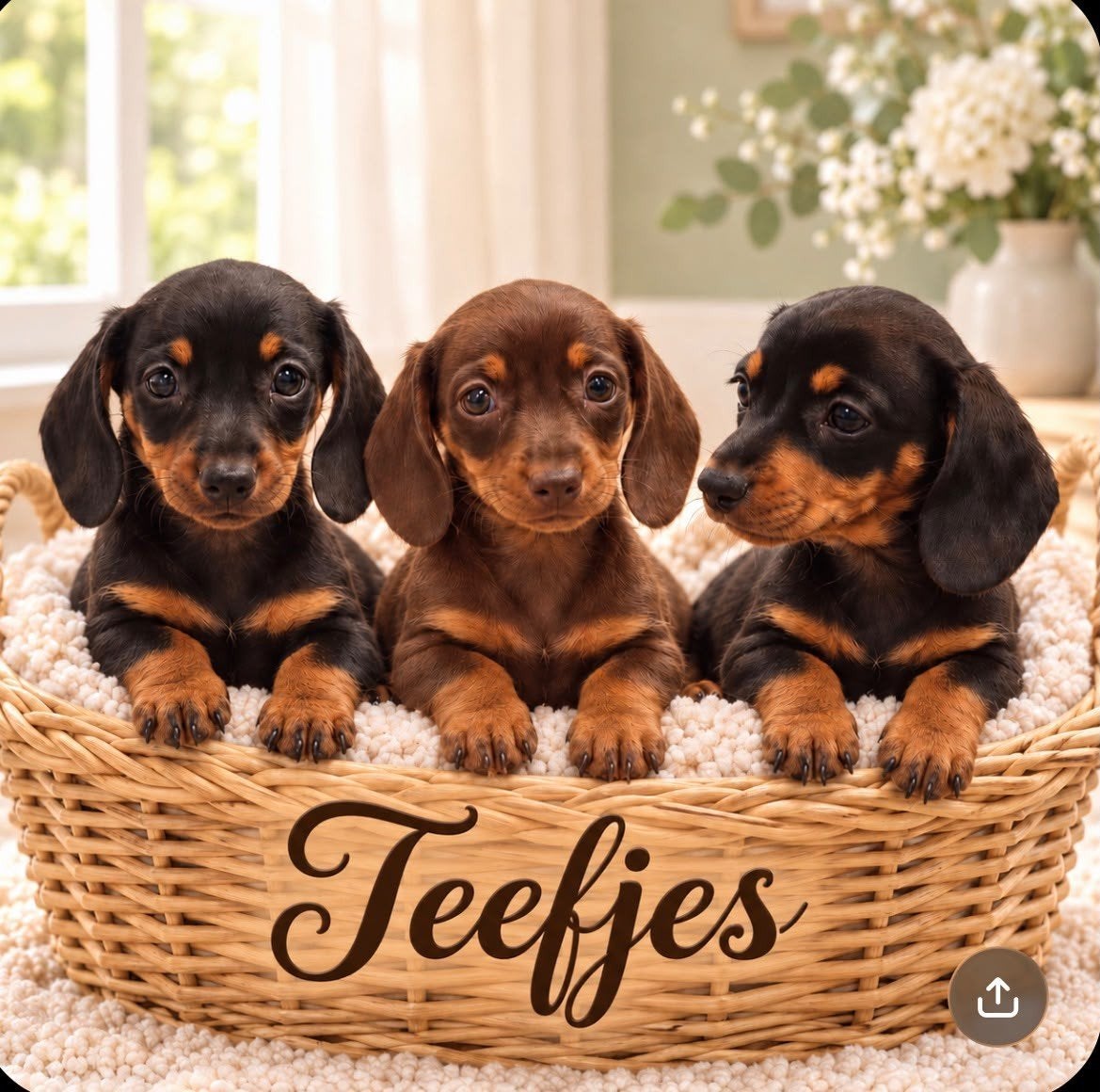 teckel puppy's, Dieren en Toebehoren, Standaard, CDV (hondenziekte), 8 tot 15 weken, Korthaar