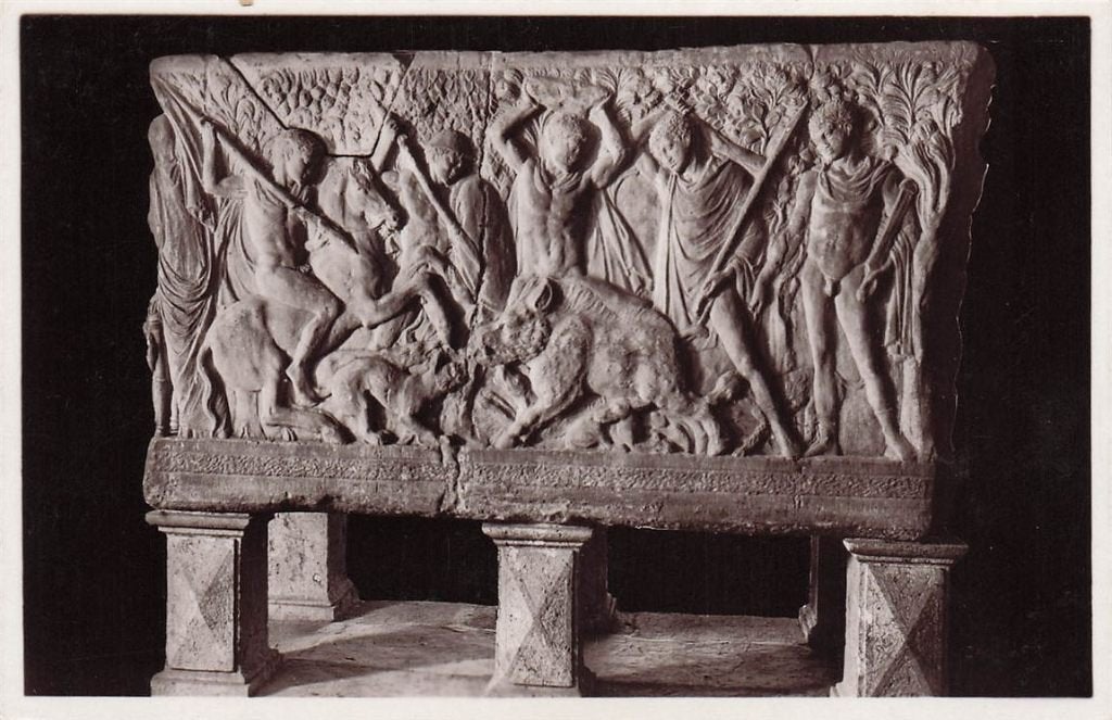 703-258-045 Agrigento Duomo Sarcofago di Ippolito e Fedra (, Ophalen of Verzenden, Voor 1920, Frankrijk