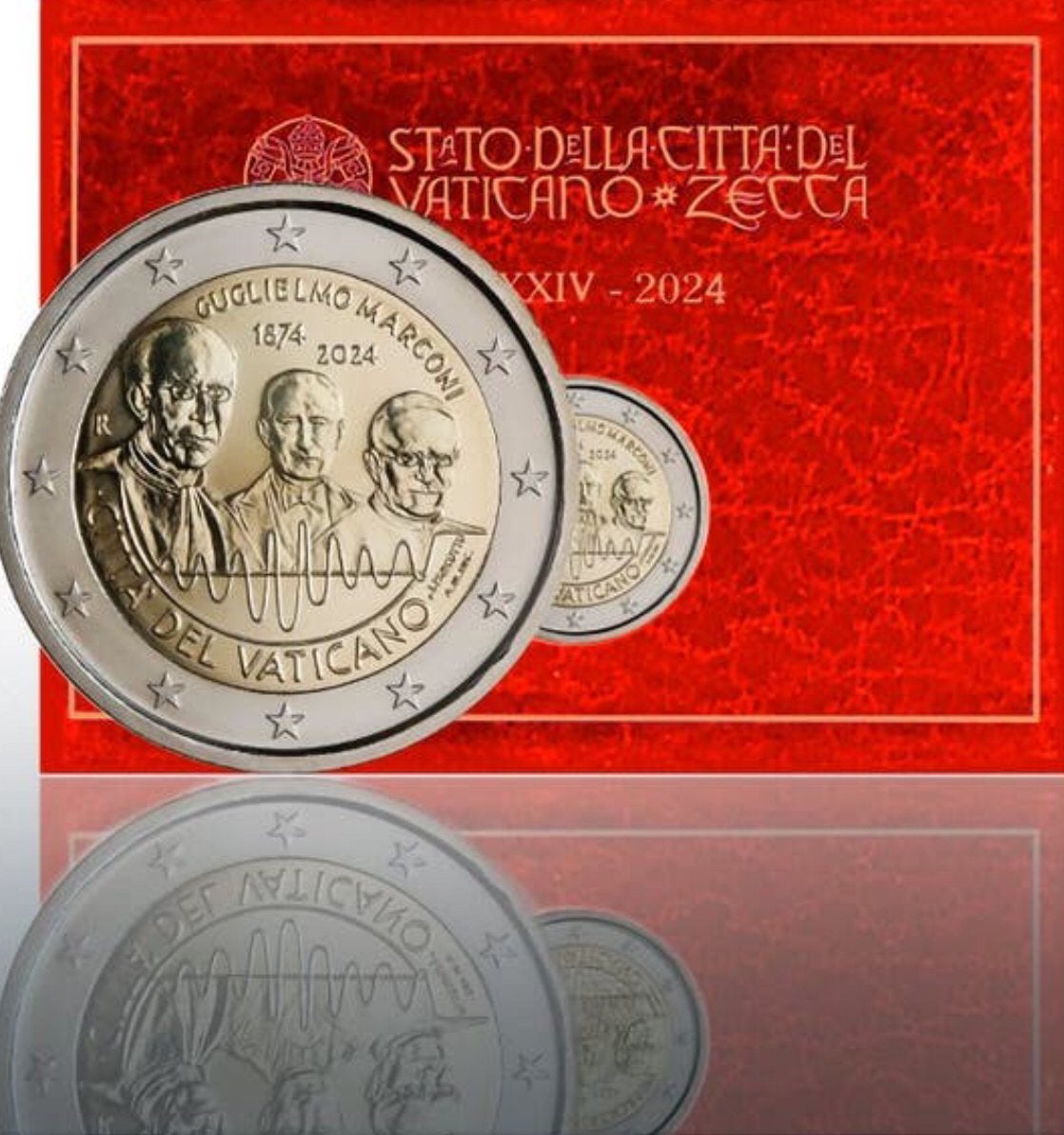 2 euro Vaticaan 2024 Marconi in blister, Postzegels en Munten, Munten | Europa | Euromunten, Ophalen of Verzenden, Vaticaanstad