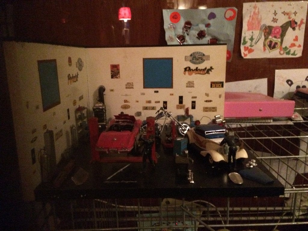 diorama garage super leuk ding doe een goed ., Ophalen, Gebruikt, 1:35 tot 1:50