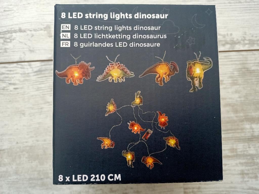 Dinosaurus lichtketting 8 LED lampjes - nieuw, Ophalen, Nieuw, Lamp