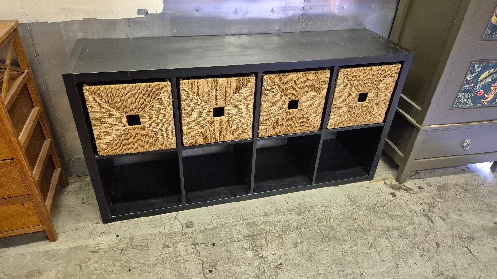 ikea kallax kast 77*147cm incl 4 knipsa manden, Ophalen, Overige materialen, Gebruikt, 100 tot 150 cm