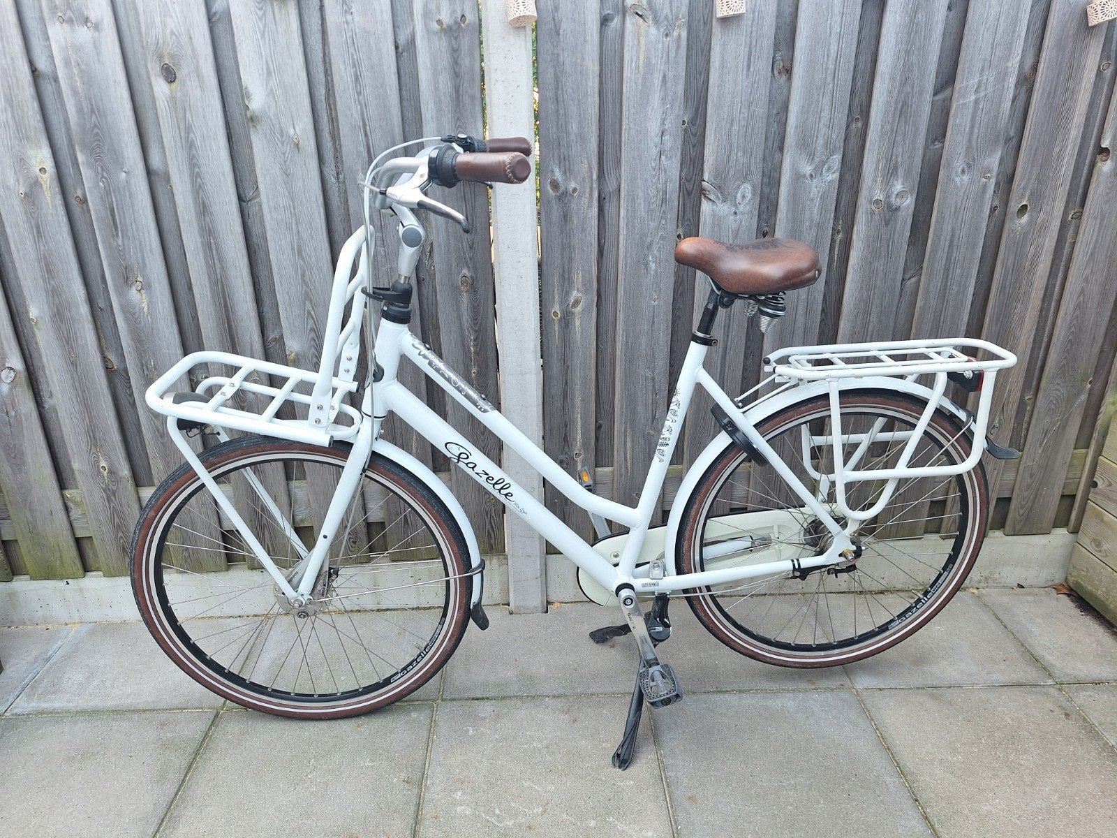 Gazelle Miss Grace - 59 cm - 28 inch - wit, Fietsen en Brommers, Fietsen | Dames | Damesfietsen, Ophalen, Gebruikt, Versnellingen