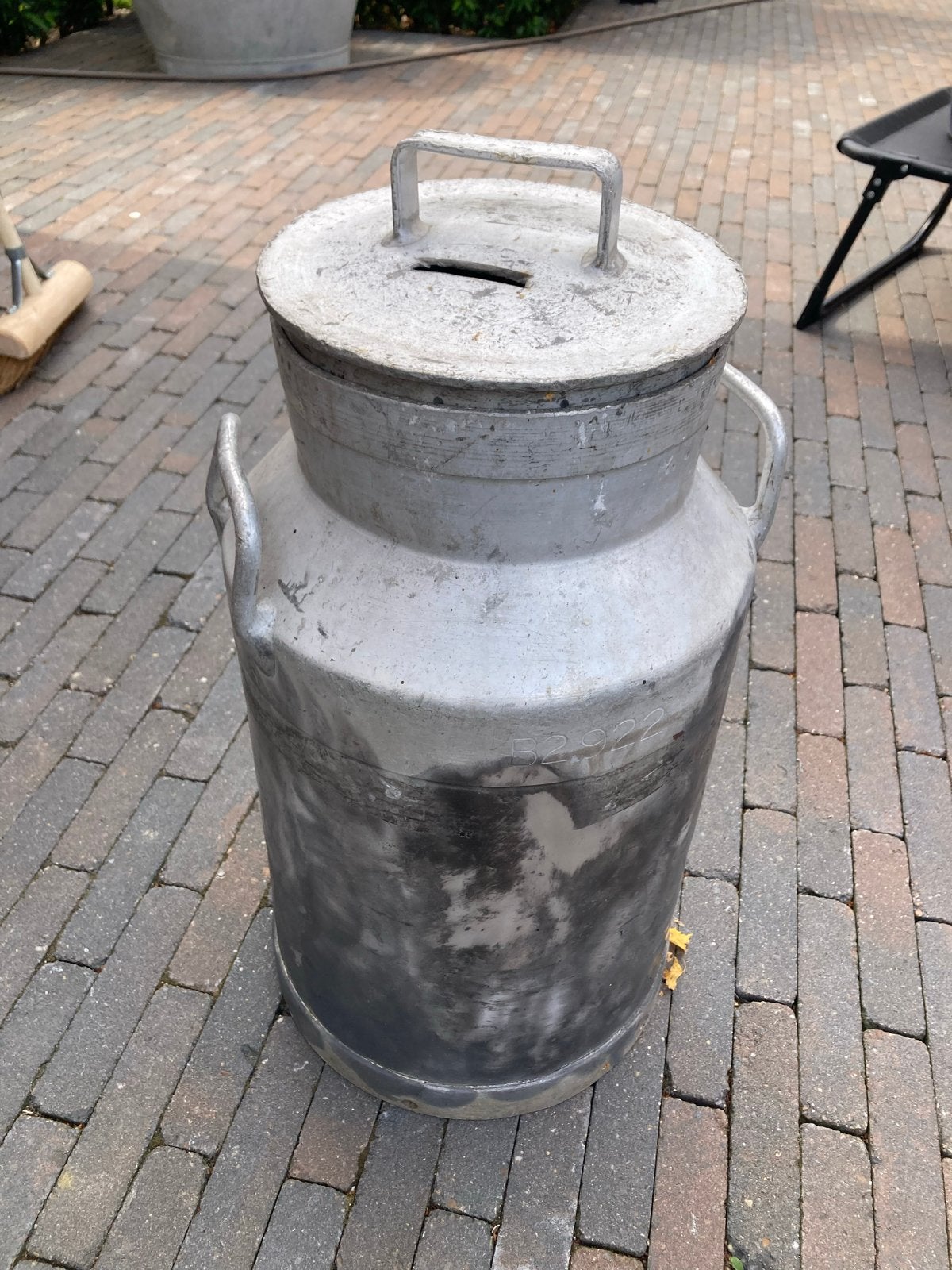 Vintage Aluminium Melkbus - Decoratief en Robuust, Ophalen