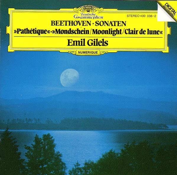 BEETHOVEN Sonaten pathetique mondschein CD GILELS DG, Ophalen of Verzenden, Classicisme, Gebruikt, Kamermuziek