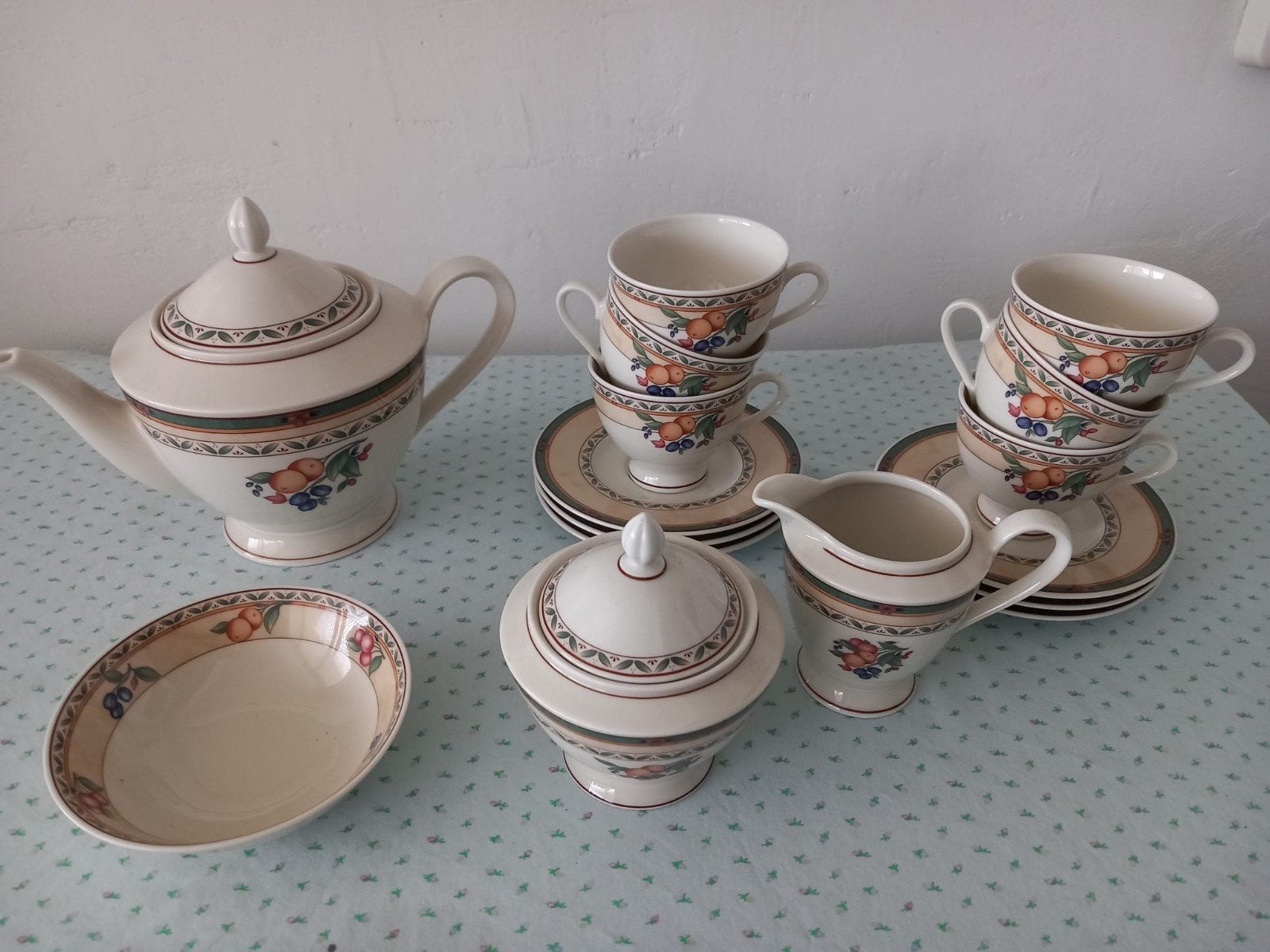 Mooi Servies met Fruitmotief - Vintage Stijl, Ophalen, Gebruikt, Overige merken, Keramiek