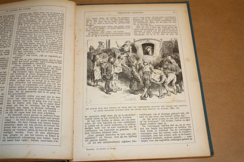 In Londen en Parijs. Geïllustreerde uitgave. Dickens, 1900., Ophalen of Verzenden
