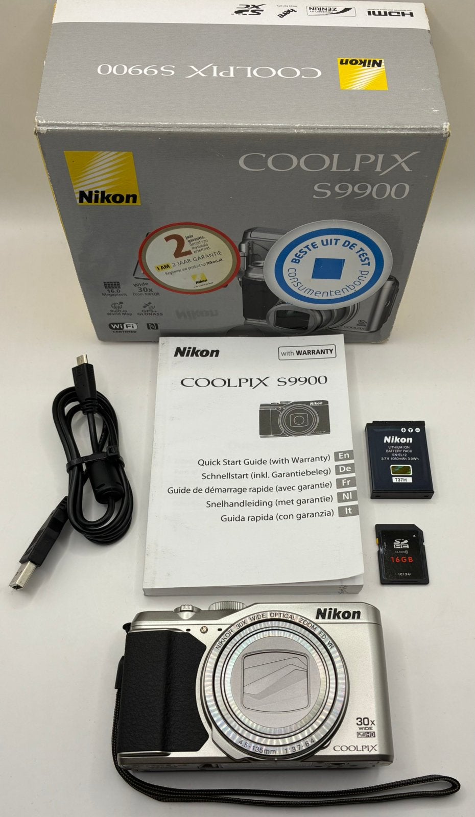 Nikon coolpix S9900 - compact camera, Ophalen of Verzenden, Zo goed als nieuw, Nikon, 8 keer of meer