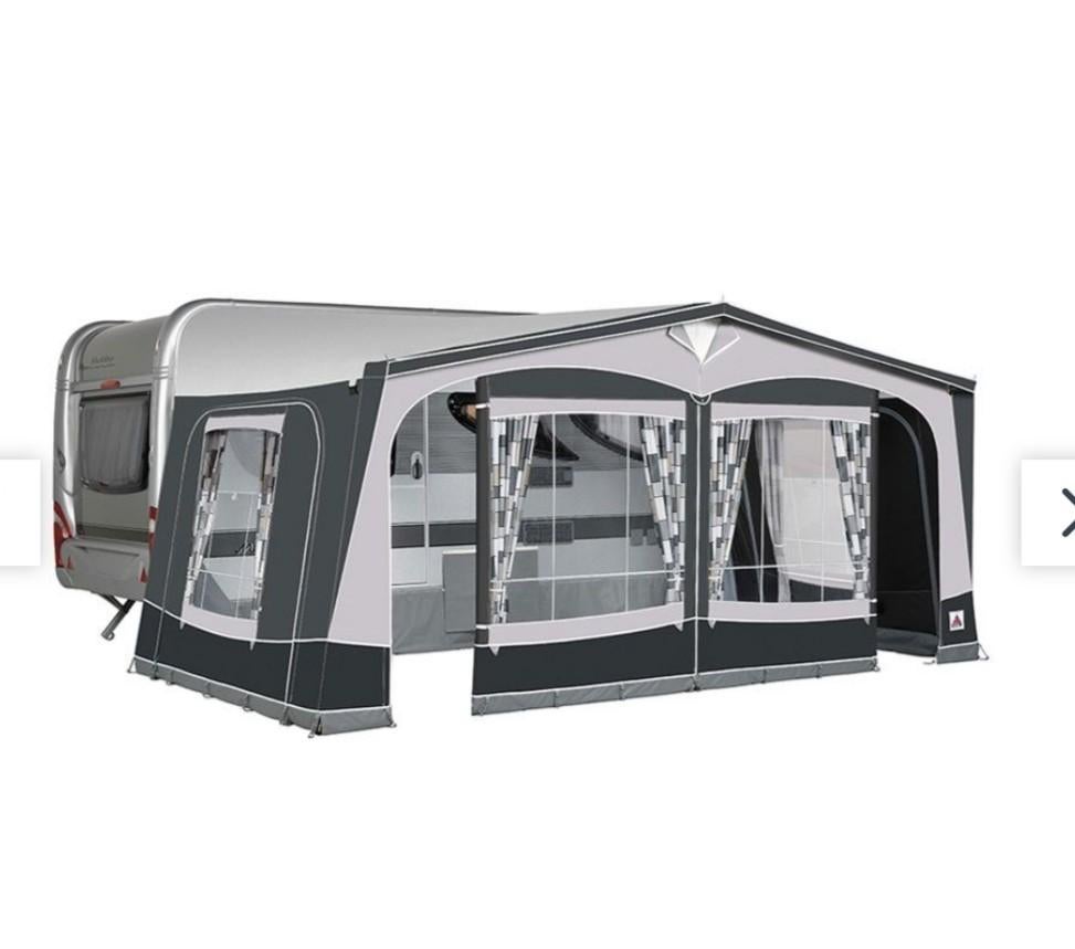 Dorema Garda XL Voortent  - Z.G.A.N. (950cm)., Caravans en Kamperen, Tenten, Ophalen of Verzenden, Zo goed als nieuw, Tot en met 4