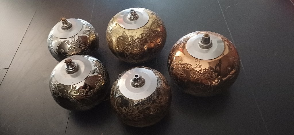 fakkeloliebranders 6 stuks, loos te koop, zgan, met lonten, Tuin en Terras, Ophalen of Verzenden, Zo goed als nieuw