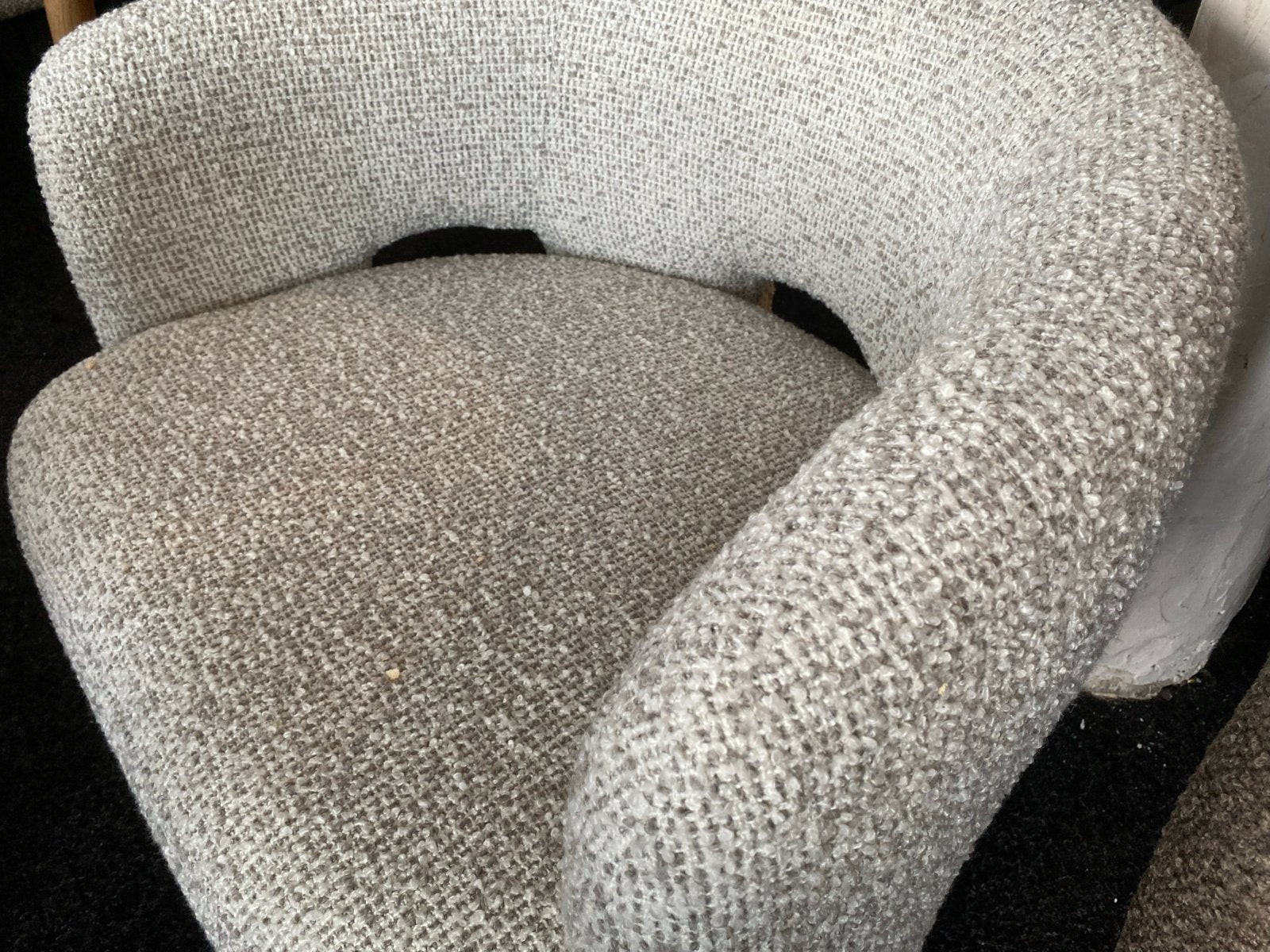 Hamilton fauteuil beige bouclé stof - Nieuw, Huis en Inrichting, Ophalen, Nieuw, Stof