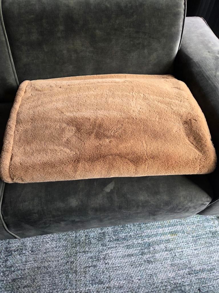 Plaid faux fur riviera maison., Ophalen, Zo goed als nieuw, Rechthoekig, 125 cm of meer