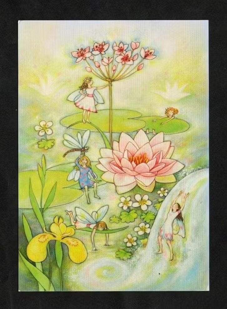 Waterelfjes Wasserelfen Water-elves Bloemen Libelle., Ophalen of Verzenden, 1980 tot heden, Ongelopen, Kinderen