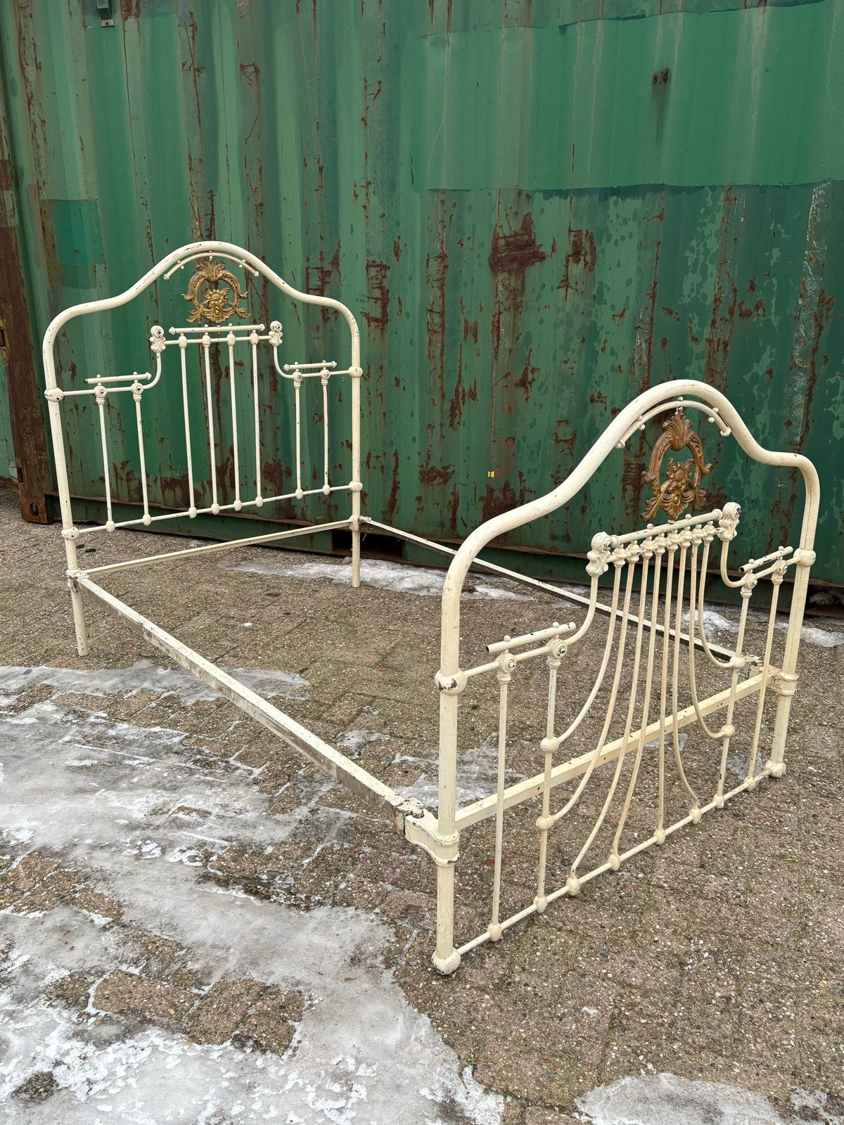Antiek Frans Stalen Bed 120x200 cm, Ophalen of Verzenden
