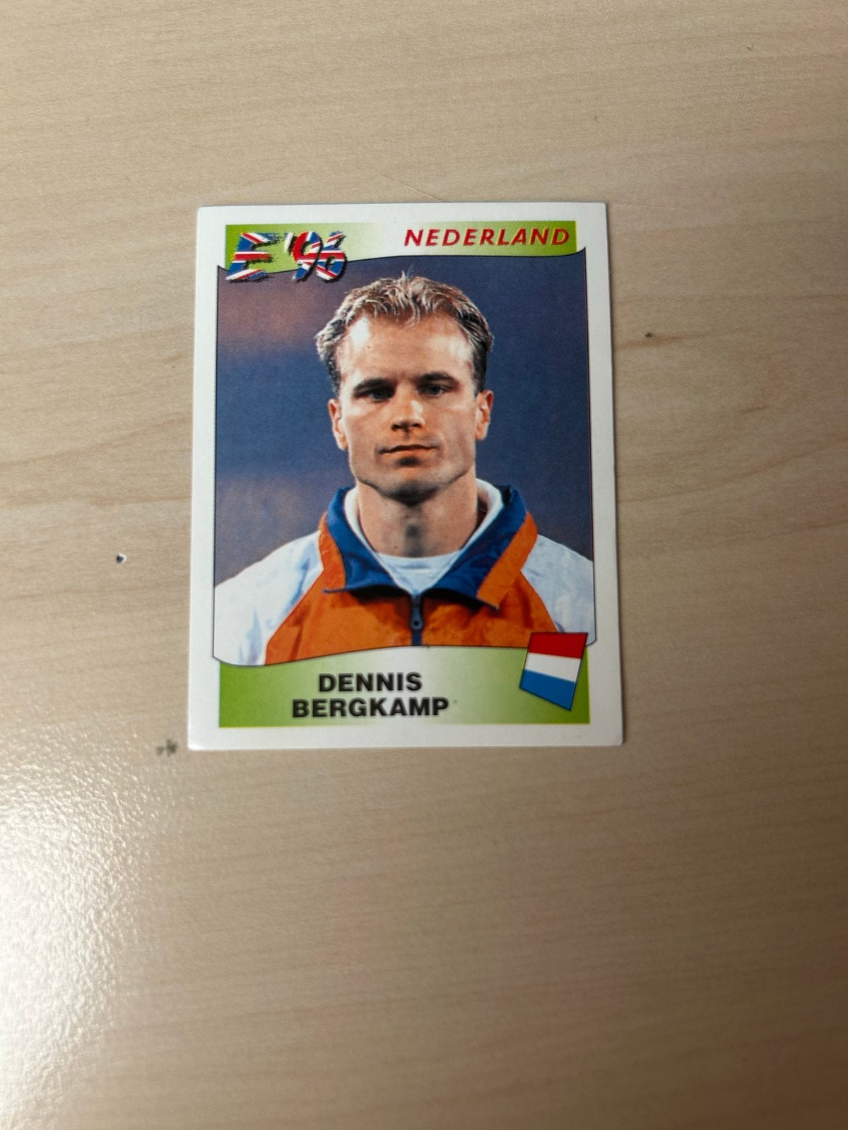 Panini Europa 96 Sticker Dennis Bergkamp Nederland, Ophalen of Verzenden, Zo goed als nieuw, Sport