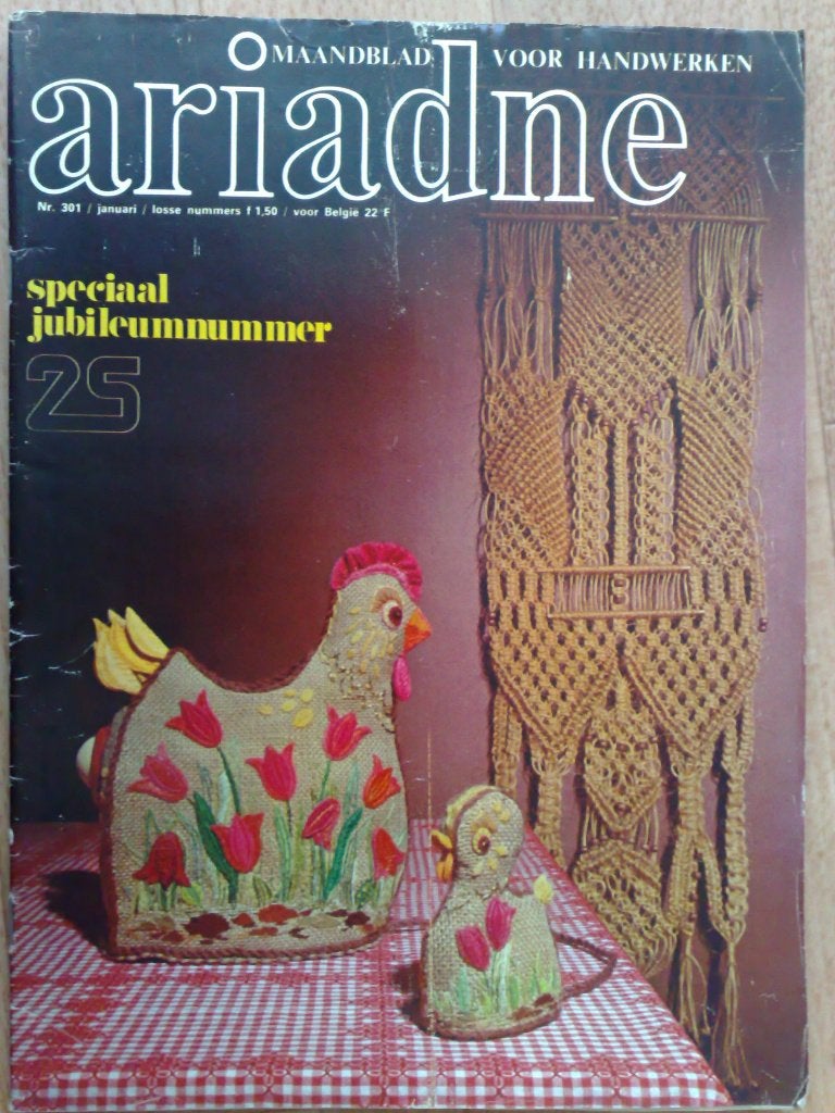 9 x Ariadne uit jaargang 1972, Verzenden, Gebruikt, Breien of Haken, Patroon of Boek