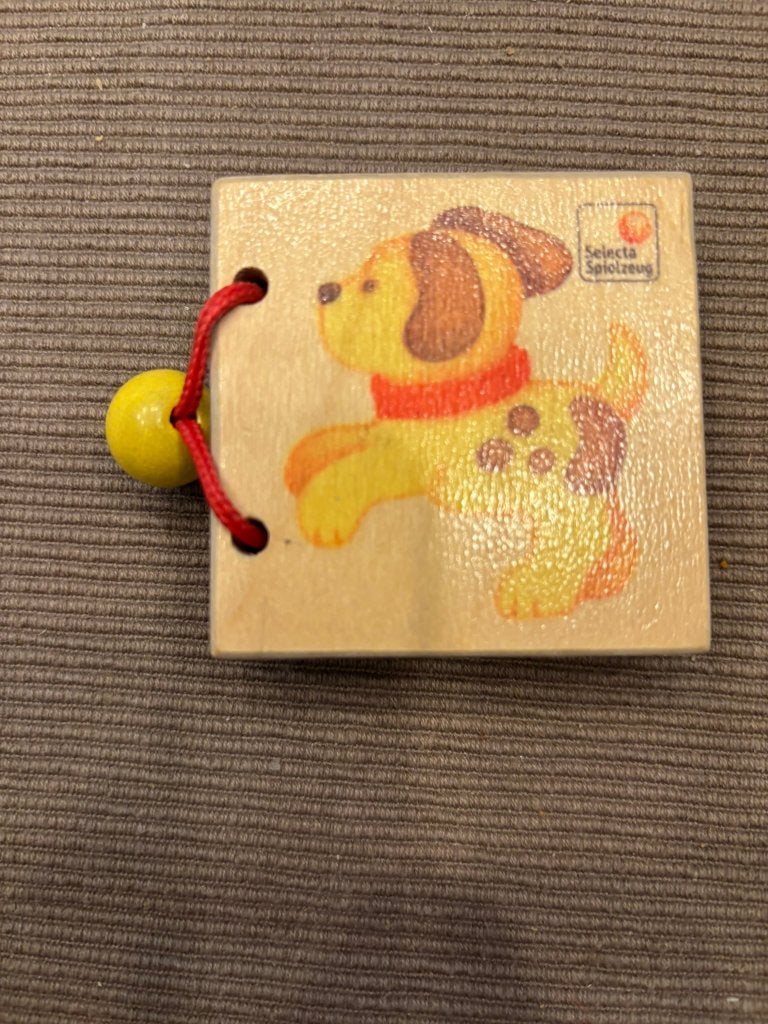 Selecta houten mini boekje dieren zo goed als nieuw!, Ophalen of Verzenden, Zo goed als nieuw, Overige typen