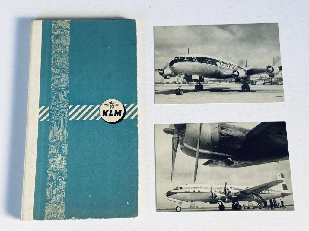 KLM brochure jaren 50, Ophalen of Verzenden, Gebruikt, Boek of Tijdschrift