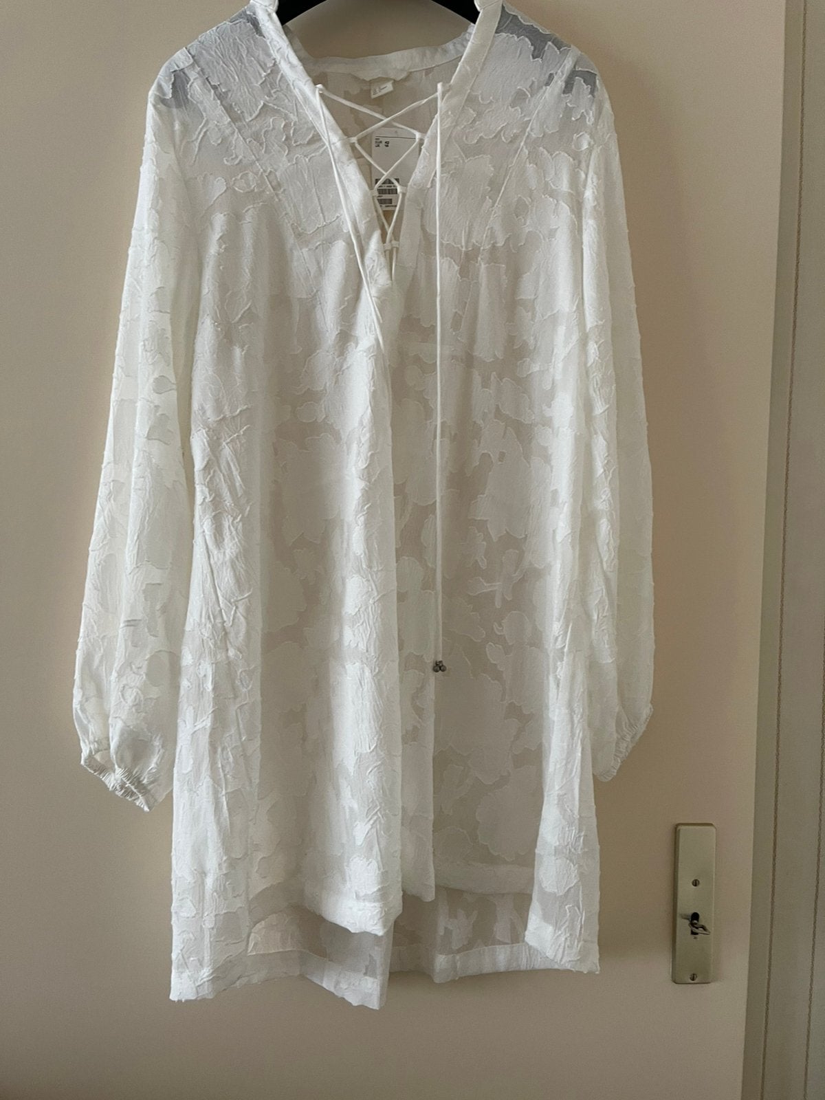 H&M Mooie Blousejurk/Blouse/Tuniek/Dress, Ophalen of Verzenden, Nieuw, Maat 42/44 (L), Wit
