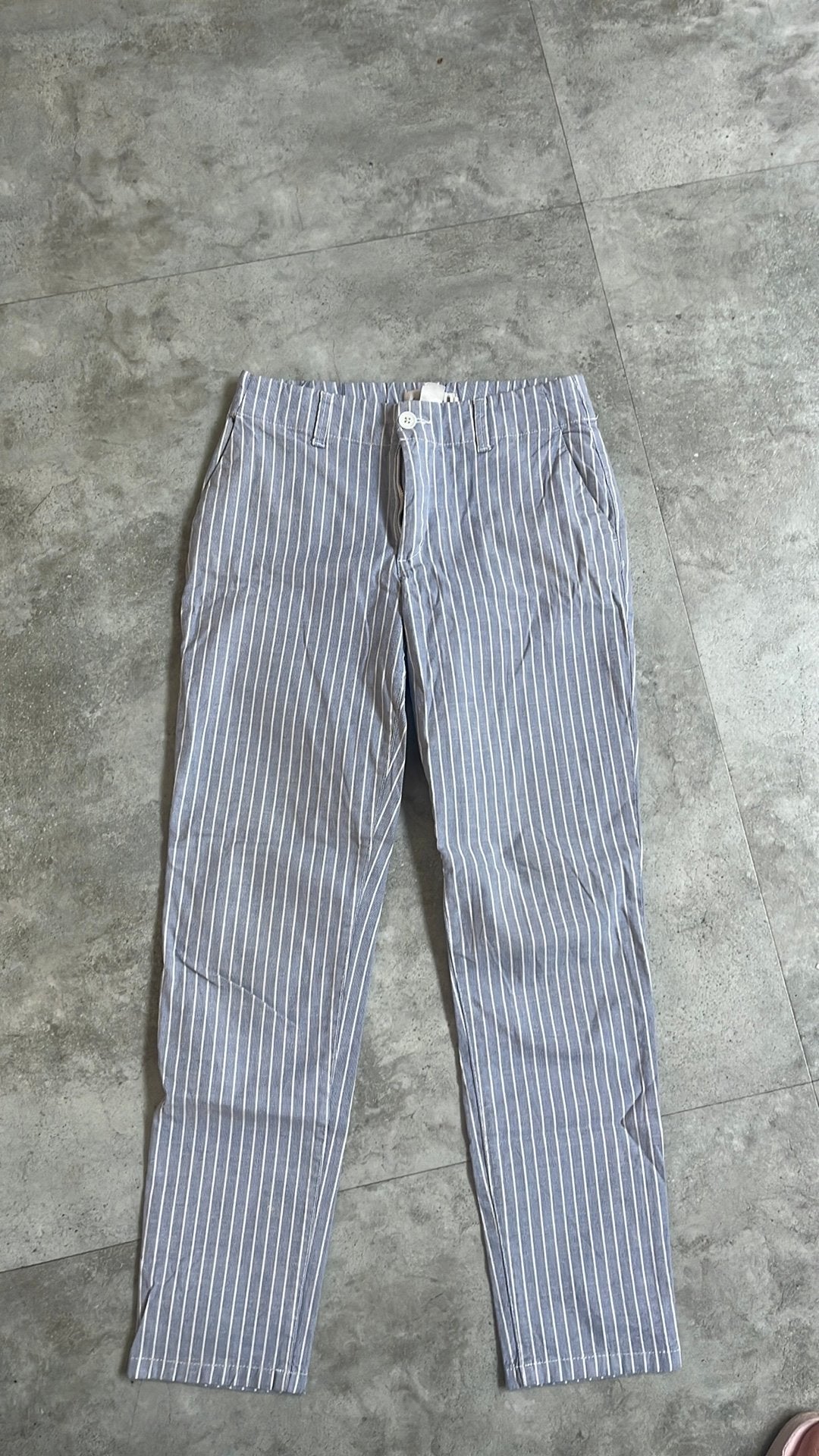 Leuke gestreepte broek, Ophalen of Verzenden, Zo goed als nieuw, Maat 46 (S) of kleiner, Blauw