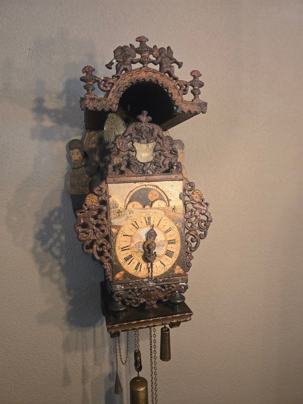 Antieke Friese Stoelklok - 19e Eeuw, Antiek en Kunst, Ophalen