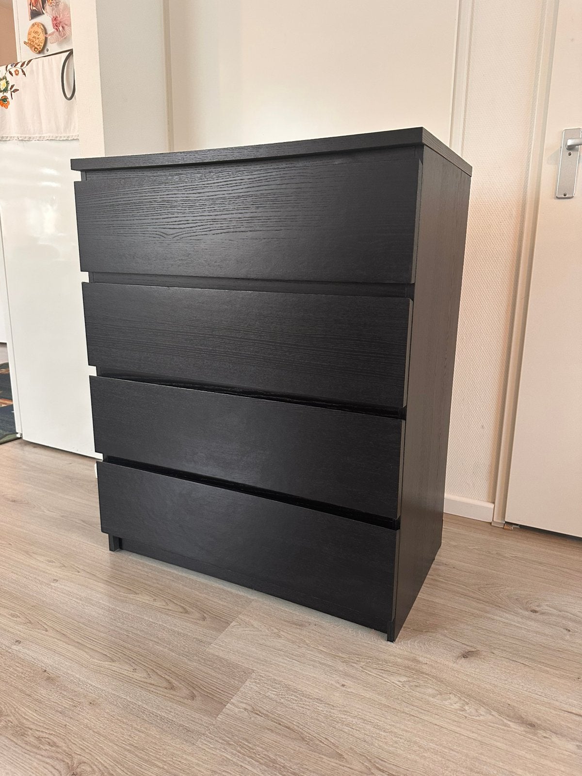 Ikea malm ladekast met 4 lades zwartbruin, Huis en Inrichting, Kasten | Ladekasten, Ophalen, 50 tot 100 cm, Zo goed als nieuw