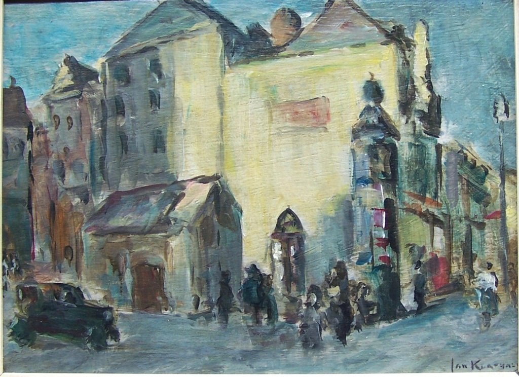Jan Korthals  Parijs, Paneel, Impressionistisch, Ophalen of Verzenden, Olieverf