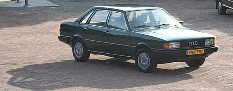 Audi 80 1.6 CL 1984 Groen Oldtimer auto, Voorwielaandrijving, Stof, 74 pk, 4 cilinders