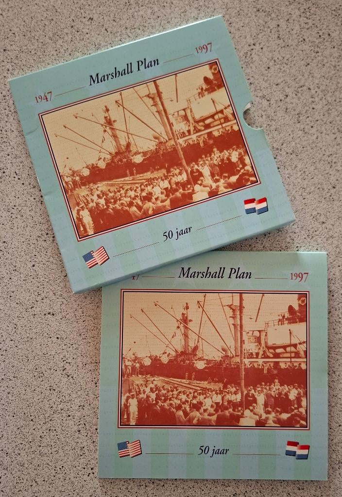 10 gulden 1997 in exclusieve Marshall Plan set 1947/1997, Postzegels en Munten, Munten | Nederland, Koningin Beatrix, Zilver, 10 gulden