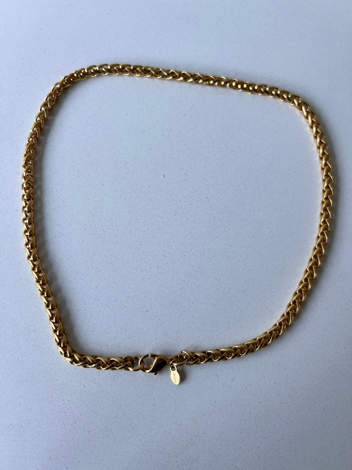 MONET VERGULD HOLD PLATED VOSSENSTAART SCHAKEL KETTING, Ophalen of Verzenden, Zo goed als nieuw, Goud, Overige materialen