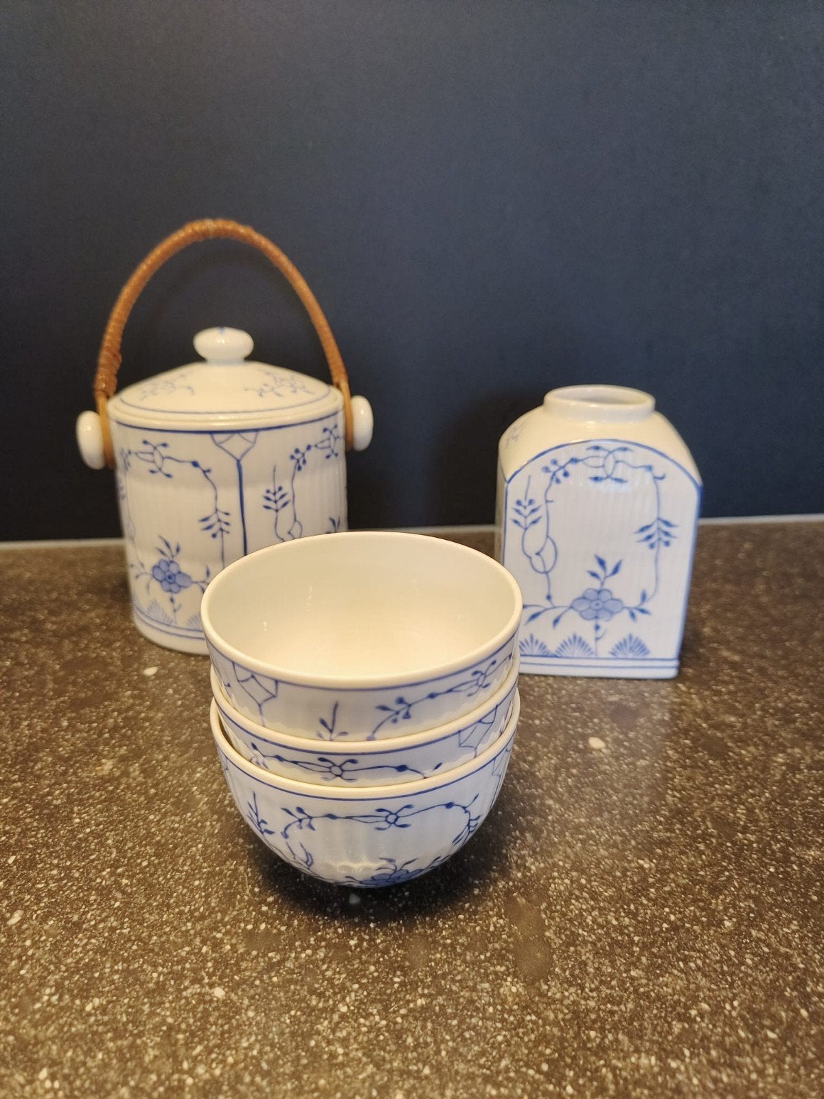 Handbeschilderd oud serviesgoed, Ophalen of Verzenden