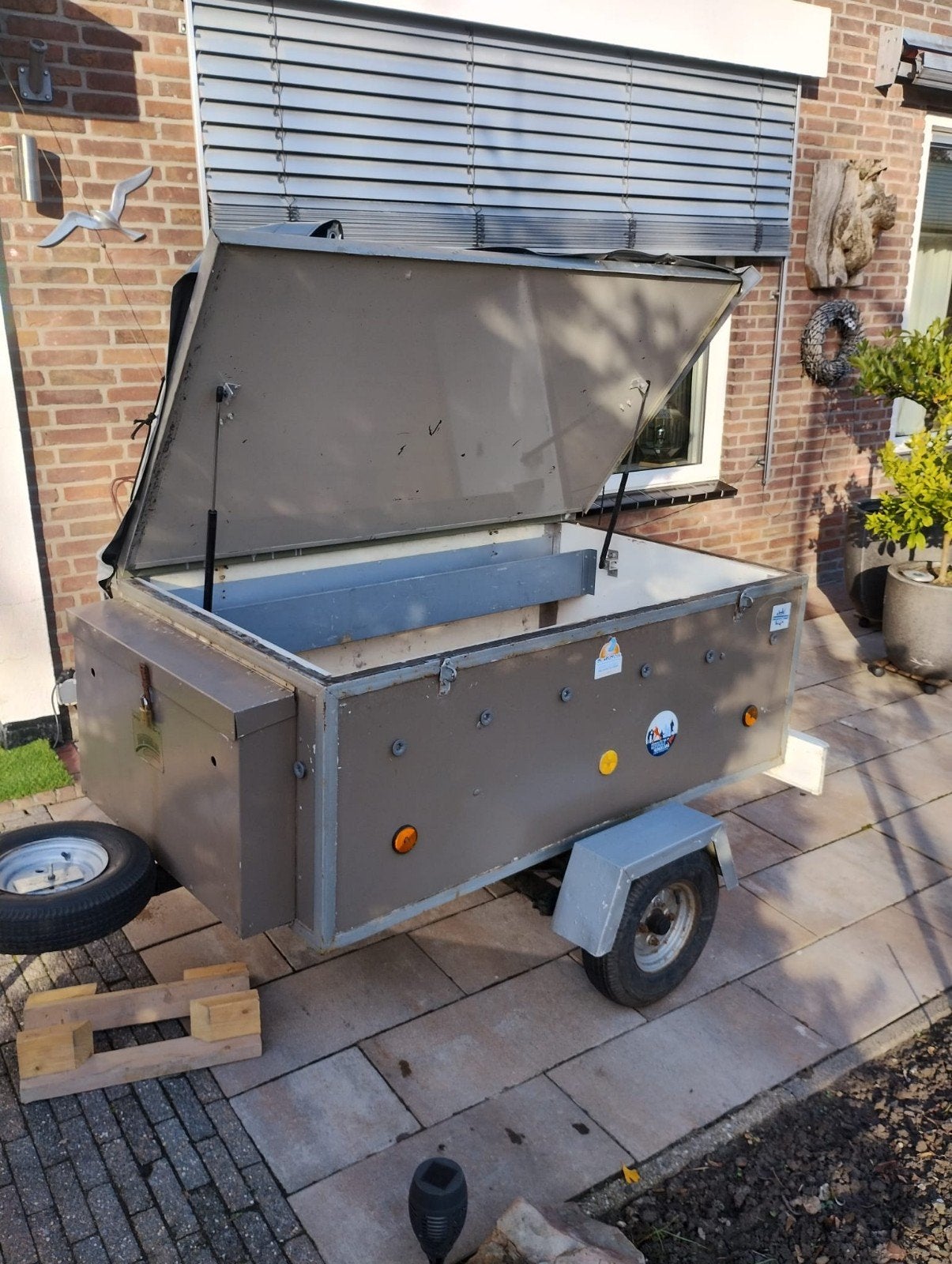 Viskar-aanhangwagen met afdekzeil, Auto diversen, Aanhangers en Bagagewagens, Nieuw, Ophalen