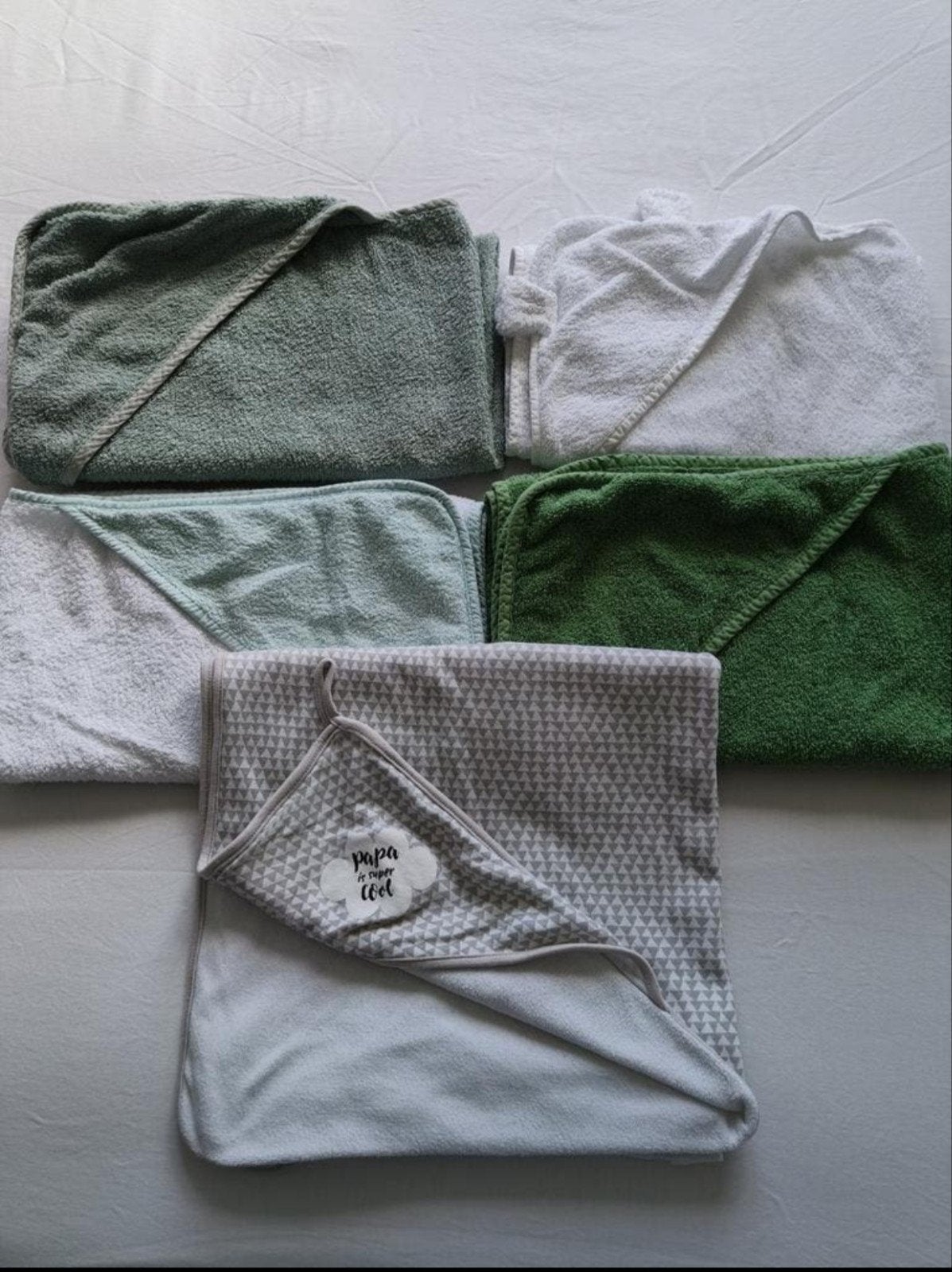 Set van 5 badcapes - 75x75 cm, Kinderen en Baby's, Ophalen of Verzenden, Gebruikt