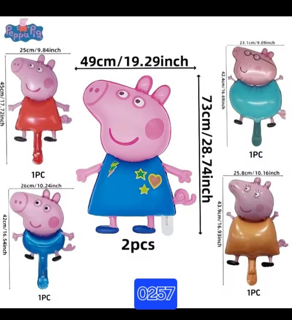 Nieuwe Peppa Pig Folieballonnen - Diverse Maten en Modellen, Ophalen, Nieuw, Versiering, Verjaardag