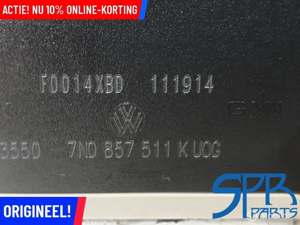 AUTOMATISCH DIMMENDE Binnenspiegel ZWART SHARAN 7N0857511K, Gebruikt, Volkswagen, Ophalen of Verzenden, Volkswagen