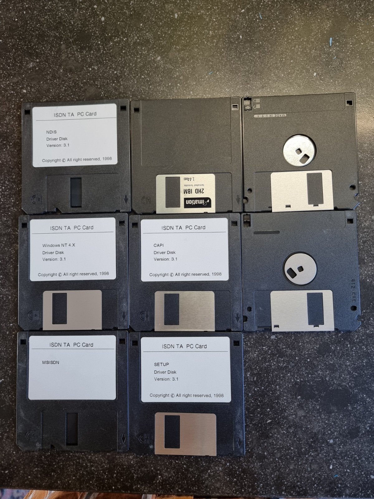ISDN TA PC Card Driver Disks (1998) - Set van 8, Computers en Software, Besturingssoftware, Ophalen of Verzenden