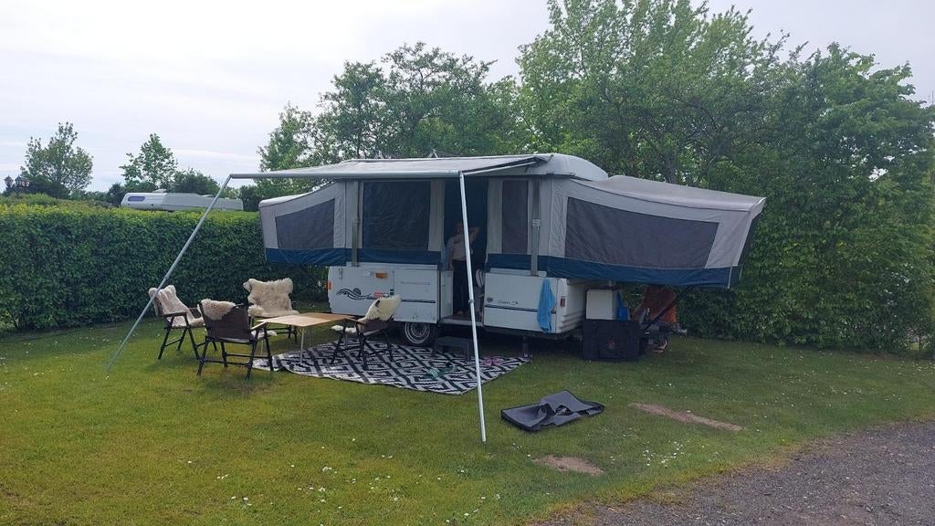 Unieke Amerikaanse pop-up camper Santa Fe, Caravans en Kamperen, Vouwwagens, Ophalen
