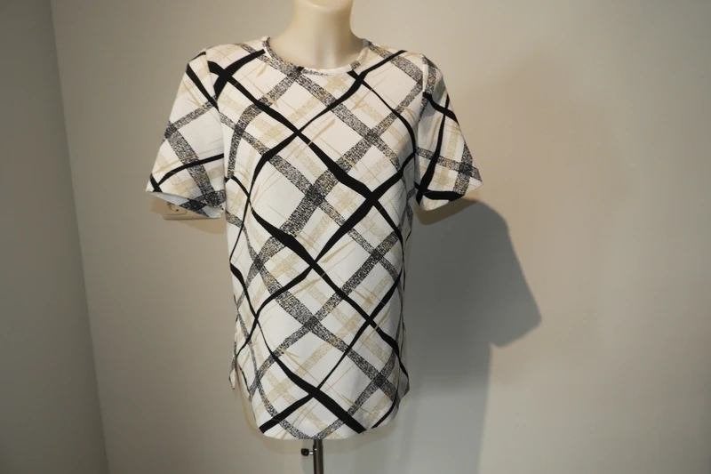 Essentiel Antwerp truitje top schuin ruiten motief S/M