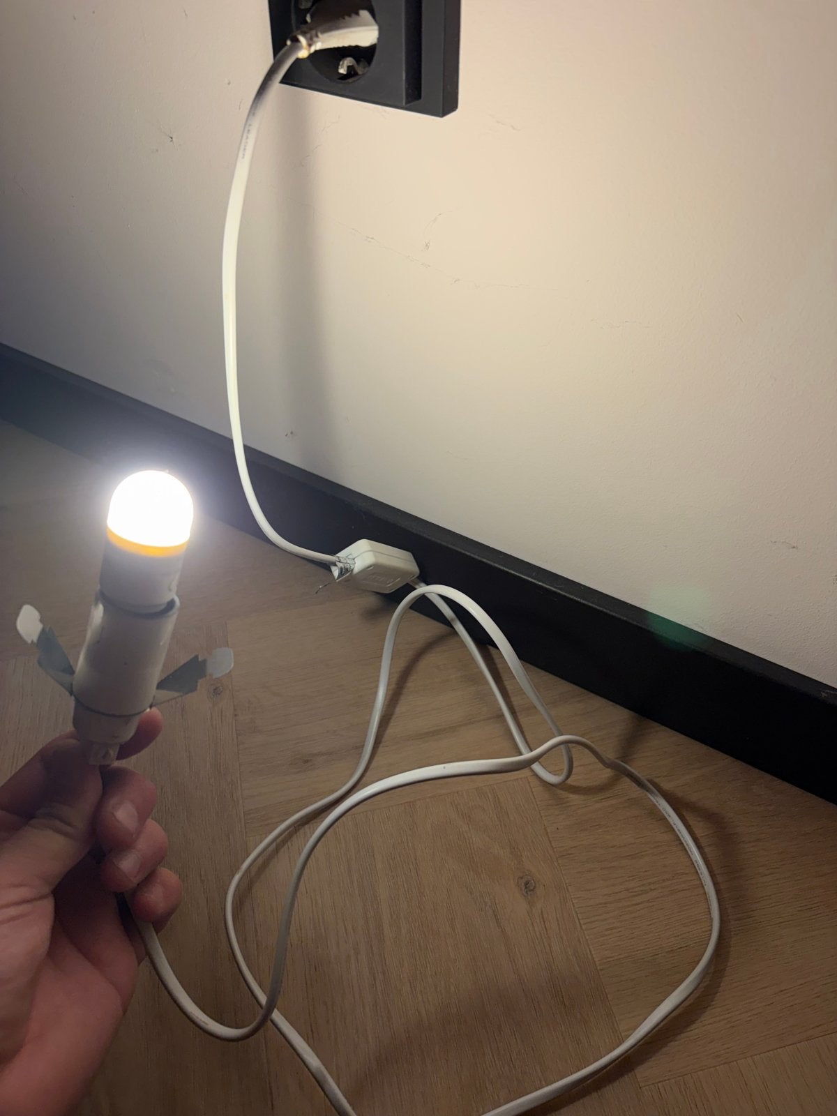 Philips LED-lampje met fitting en stekker, Verzenden, Zo goed als nieuw